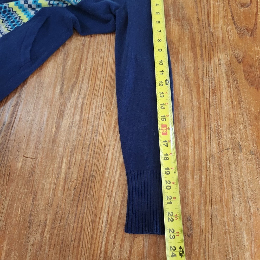 Title Nine Full Zip Midline Hoodie Cardigan Women's XS Merino Wool Blend Aztec - Picture 6 of 13